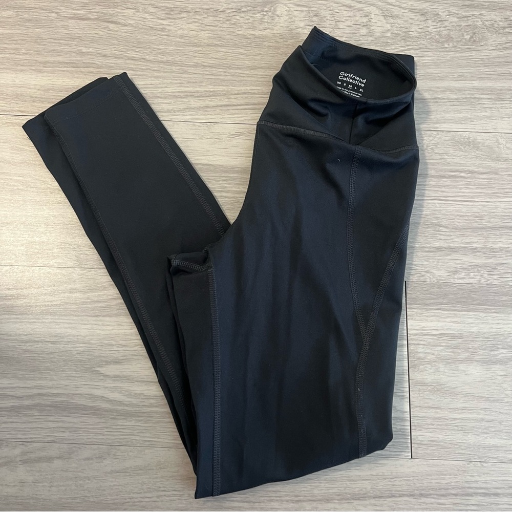 Girlfriend Collective Black High-Rise Leggings‎
